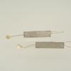 Sterling Silver Earrings with Rutilated Quartz Briollettes