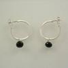 Sterling Silver Earrings with black spinels