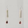 Sterling Silver Earrings with red garnet